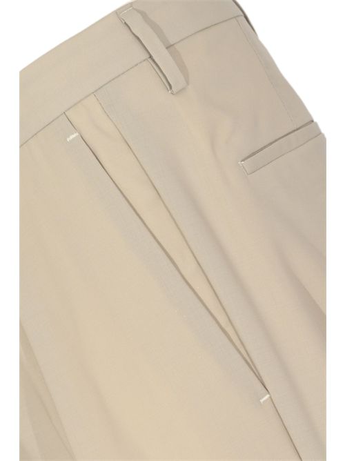 Pantalone Freddy in fresco lana vergine con pinces Sabbia MICHELE CARBONE | FREDDY104